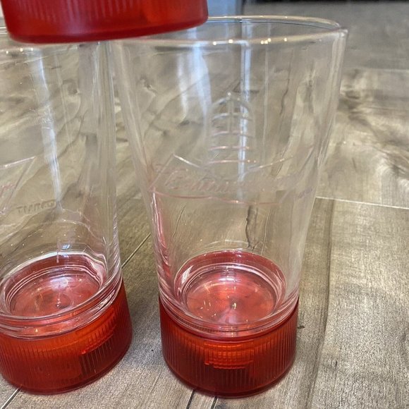 Budweiser Beer Pint Glass NHL Red Light Hockey Goal Sync Any Team Playoff Lot 5 - Picture 5 of 6